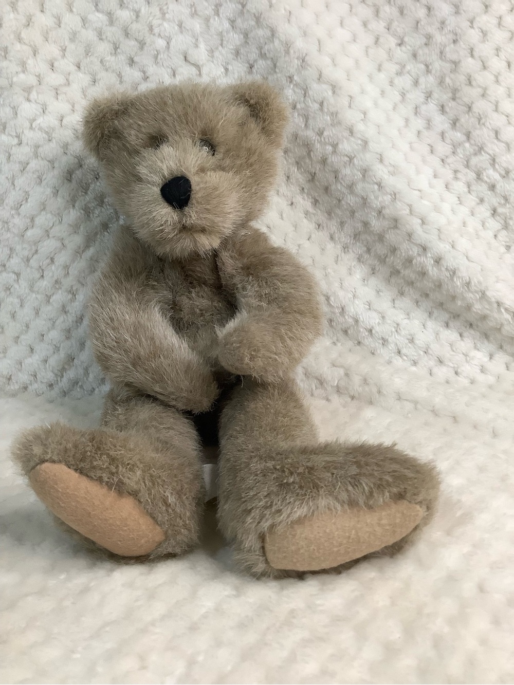 Boyds Bears Taupe Plush Teddy with Black Nose and Tan Paws